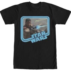 Star Wars Finn Graphic T-Shirt Black Men’s Size Large Short Sleeve Official Tee